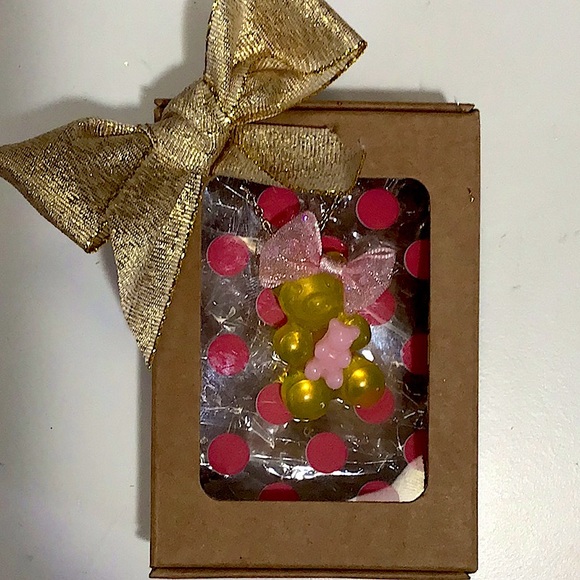 NWT YOUR BASIC BEAR necklace 18” gold fill chain - Picture 3 of 4